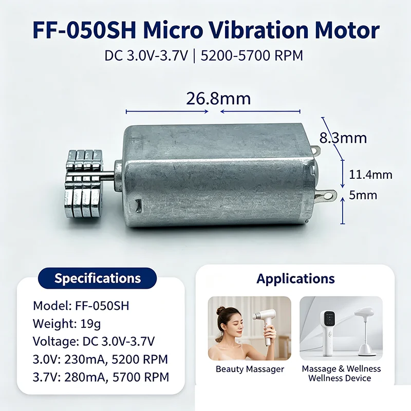 DC 3V 3.7V FF-050SH Micro Vibration Motor Strong Vibrating Eccentric wheel Vibrator Motor DIY Beauty instrument Toy Massager