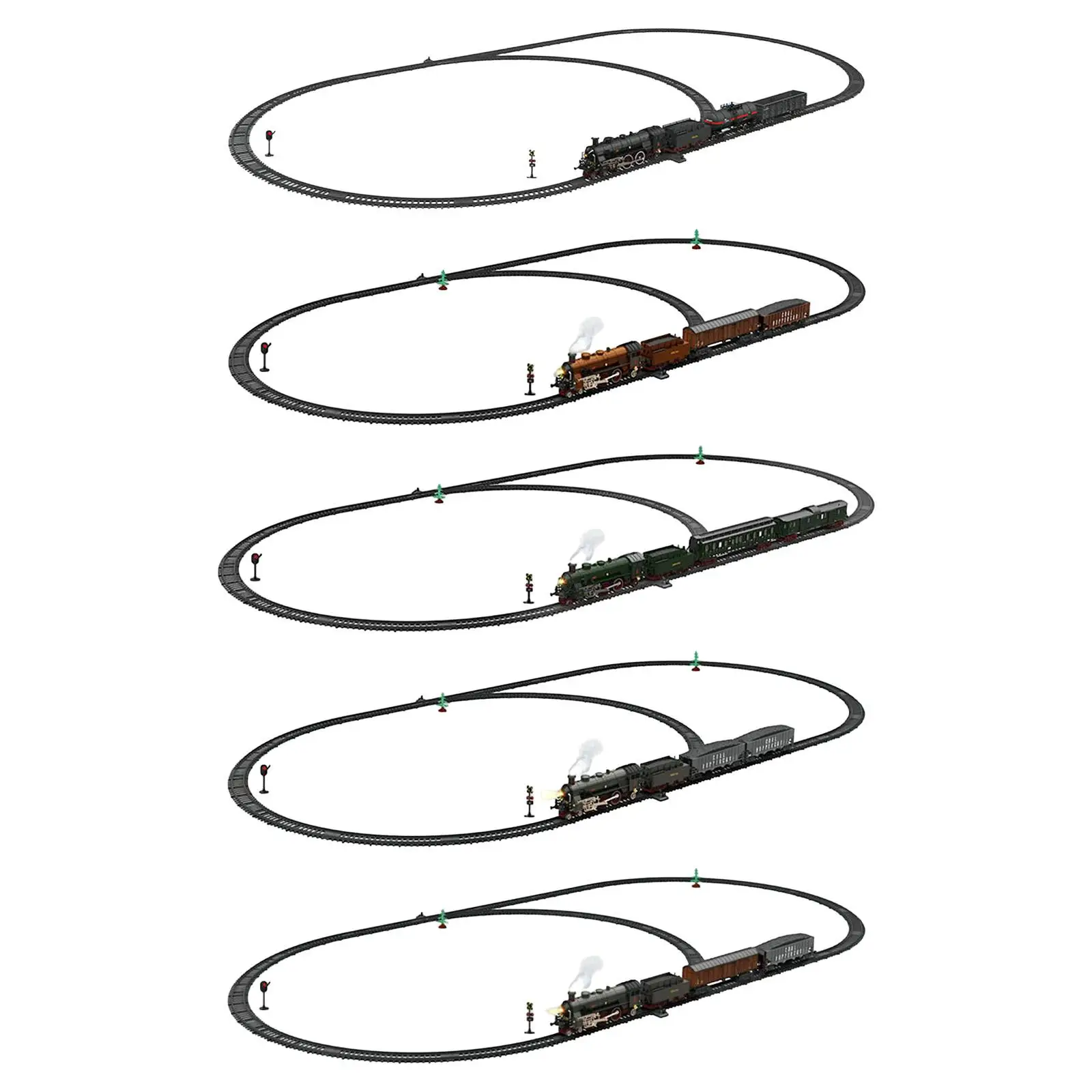 Modelo de Tren de Vapor de Juguete con Luces de Humo y Sonidos, Tren Retro con Puerta Abatible, Juguete de Motor para el Hogar con Vías para Cumpleaños