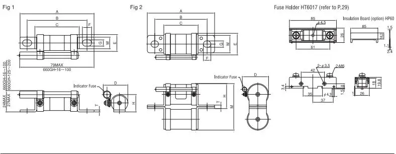 صمامات الحماية 660GH-100UL 100A 660V الصمامات السريعة للتجميع الإلكتروني