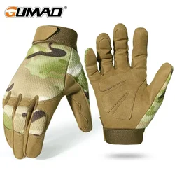 Guanti tattici da esterno Bicicletta Airsoft Escursionismo Arrampicata Tiro Paintball Lavoro Camo Sport Guanto a dita intere Attrezzatura da esterno