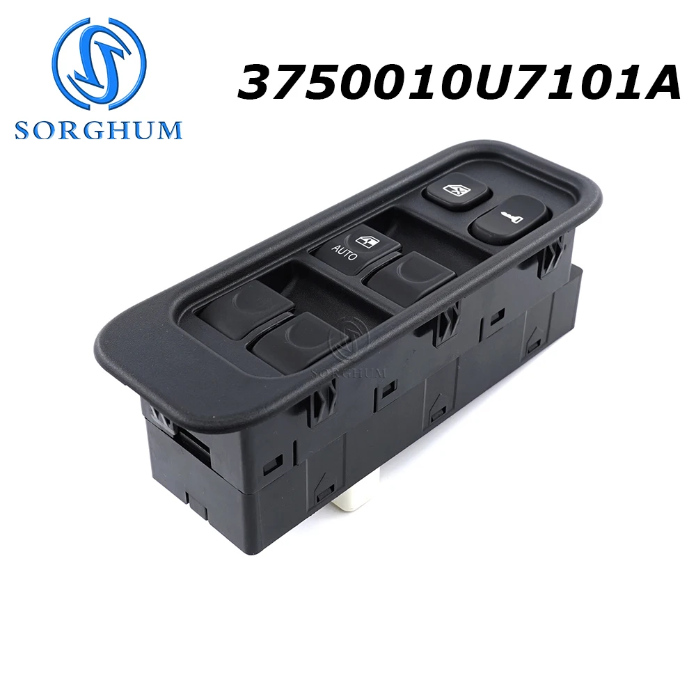 

SORGHUM 3750010U7101A Front Left Driver Side Electric Master Window Glass Lifter Switch Control Regulator For JAC J5 J6 Car