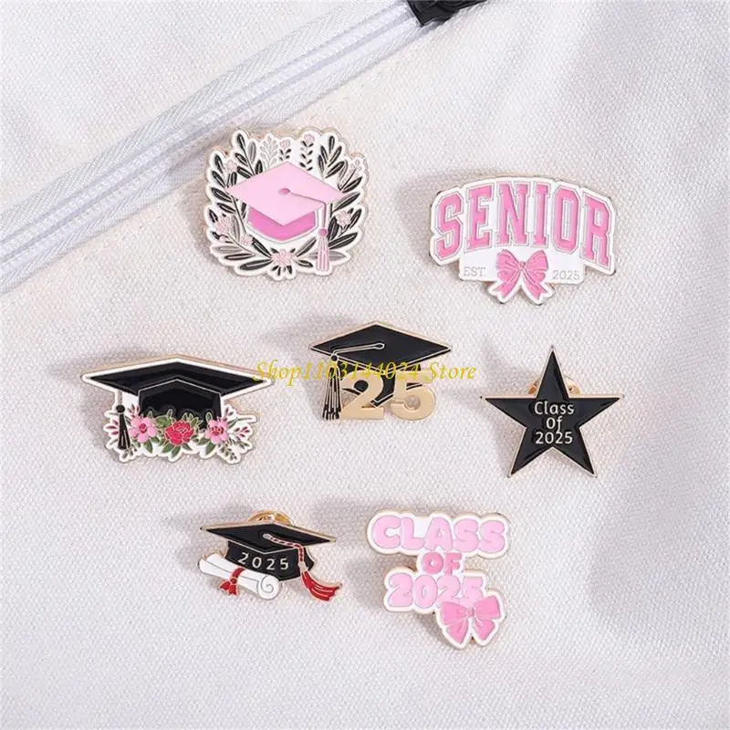 N5KE 2025 Graduation Commemorative Brooches Fashion Laple Pin Accessories For Gifts