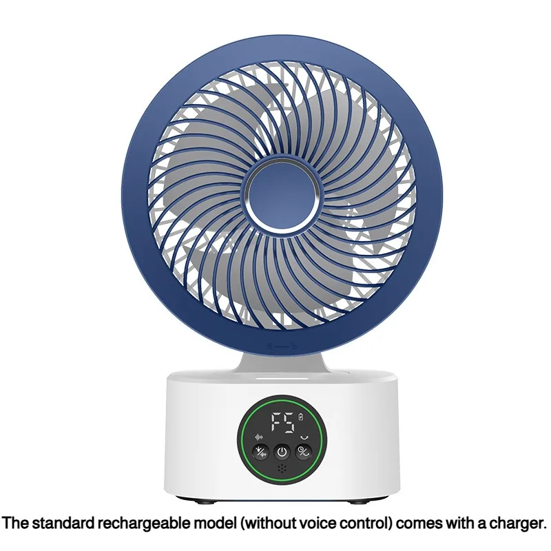 Portable Wall-Hanging Fan With Remote Control Smart Voice Rechargeable USB Household Electric Folding Fan Nightlight Air Cooler image 3
