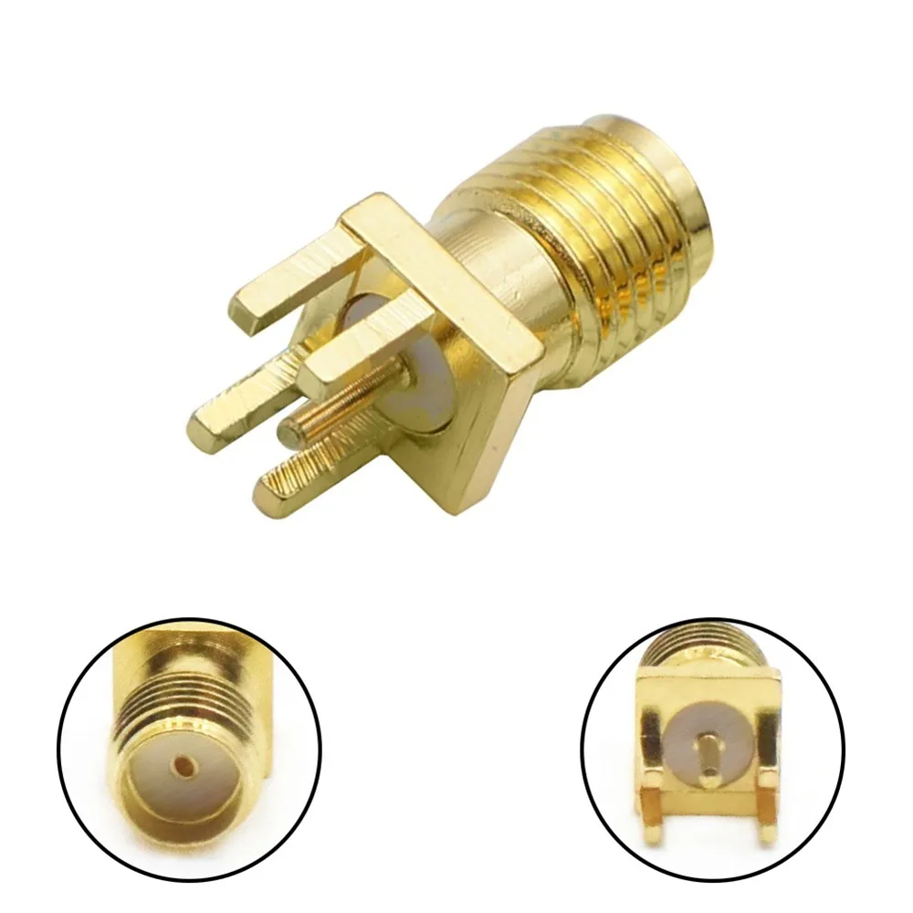 Gold Plated SMA Female Jack Connector High-quality Straight Mount SMA Female Plug Socket 1.6mm Solder Edge Durable