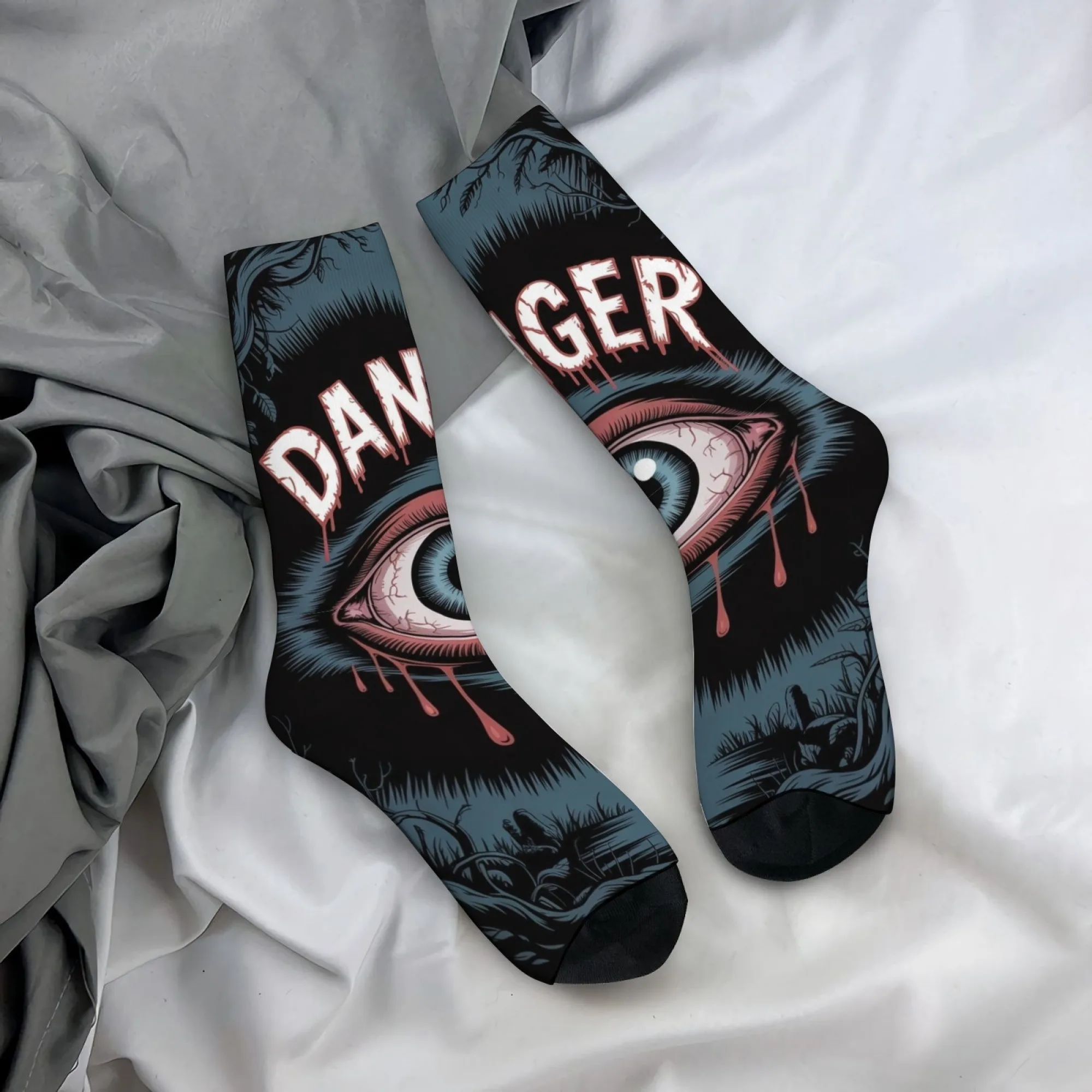 

Mysterious Danger Eyes Men's Socks Harajuku Retro Street Casual Hip-Hop Trend Socks Novelty Funny Compression Socks Party Gift