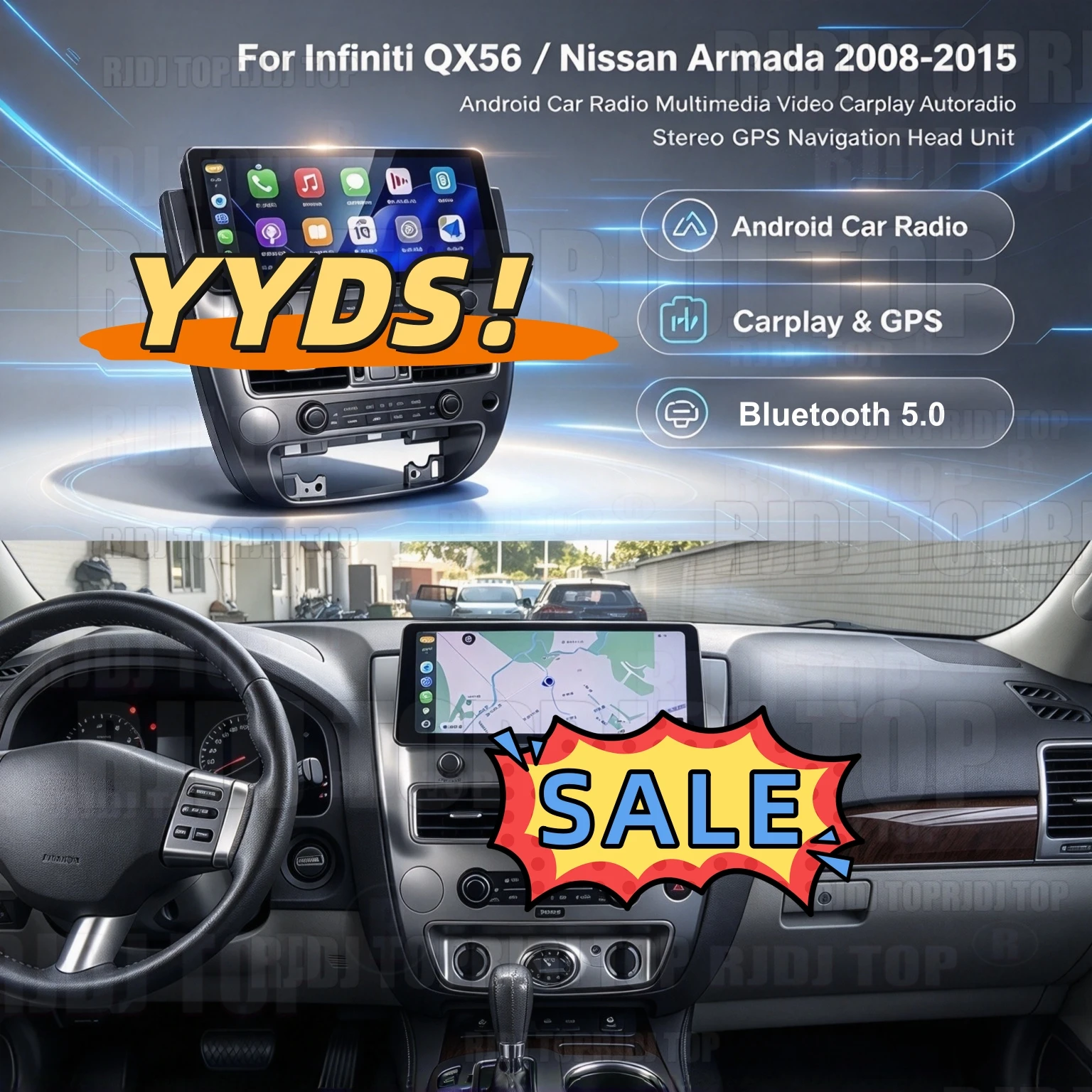 For Infiniti QX56 Nissan Armada 2008-2015 Android Autoradio Car Radio Stereo GPS Navigation Head Unit Multimedia Video Carplay