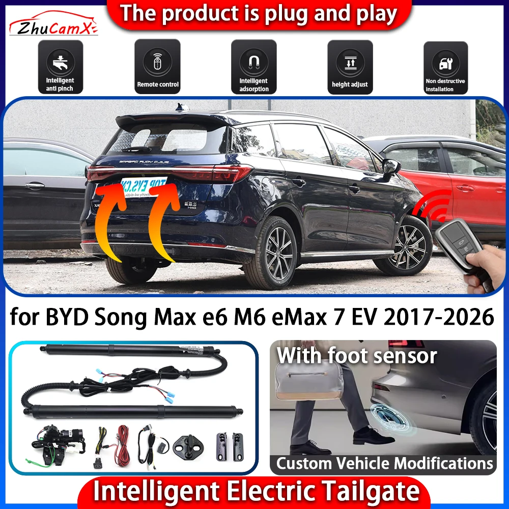 

Smart Powered Tailgate System for BYD Song Max e6 M6 eMax 7 EV 2017-2026 Automatic Intelligent Electric Trunk Lift Control Kit
