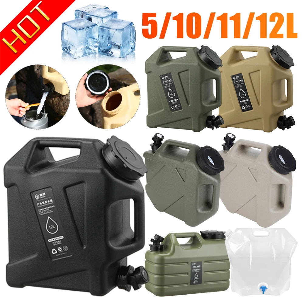 5/10/11/12L Camping Wasserbehälter Große Kapazität Tragbarer Wassereimer Kein Auslaufen Camp Wassertank für Outdoor Camping Wandern