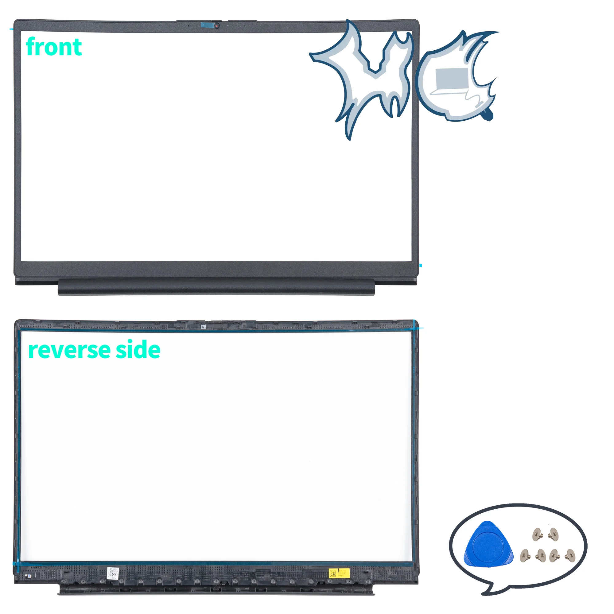 Imagem -03 - Portátil para Ideapad V15 g2 Alc Itl Tampa Traseira Moldura Frontal Palmrest Caixa Inferior Touchpad Preto Substituir Peças do