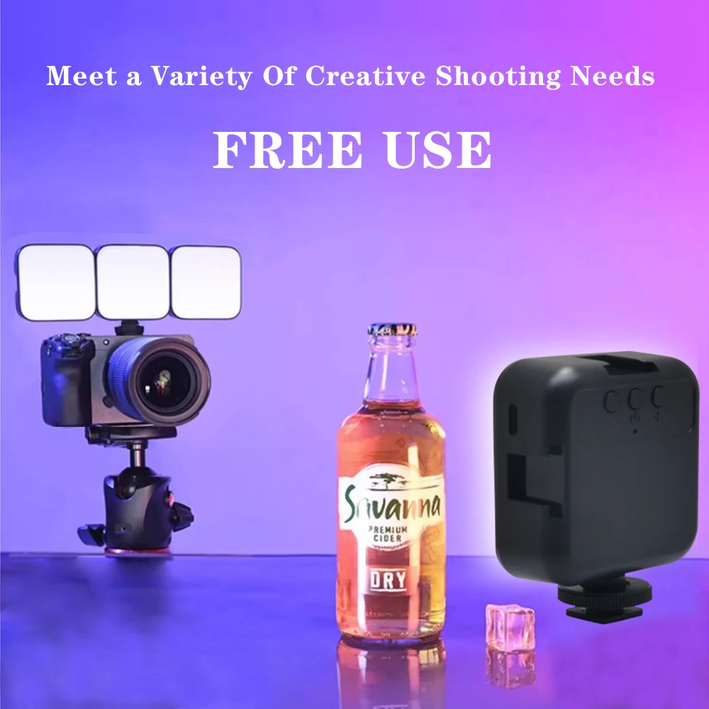 Mcoplus мини RGB видеосъемка с регулируемой яркостью фотокамера Женская батарея 2000 мАч CRI95 + для видеосъемки, фотографии, видеоконференции