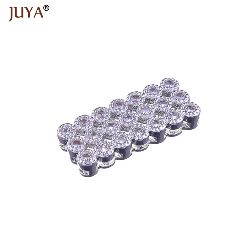 Supplies For Jewelry Copper Zircon Square Charms For Bracelets Necklaces Diy Micro Pave Connectors Bijoux Jewelry Berloques
