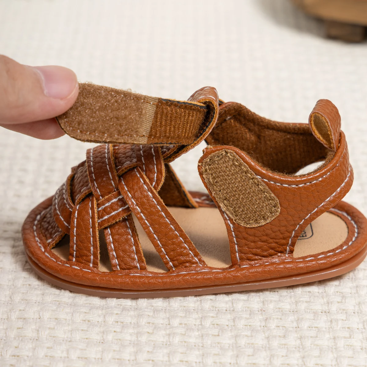 KIDSUN-zapatos de goma antideslizantes para bebé, sandalias de suela suave para bebé, planos de playa informales de verano, primeros pasos