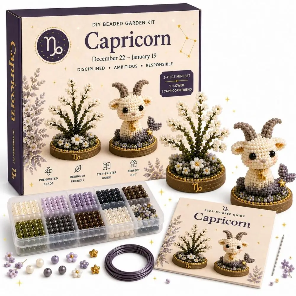 Mini Size 3D Bead Kit Colorful Beads Interactive Assembly Bead Embroidery Set Hand Embroidery Beadwork Crafts Kit For Adults