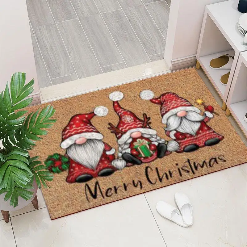 

Christmas Welcome Gnome Doormat Front Porch Rugs Welcome Mat 발매트 Door Mat Indoor Outdoor Doormats Entrance Carpet hogar