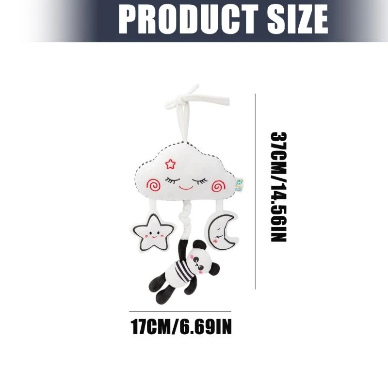 Interaktive Baby Kinderwagen Kleiderbügel Pull String Plüsch Mobile Spielzeug Krippe Dekoration 15UB