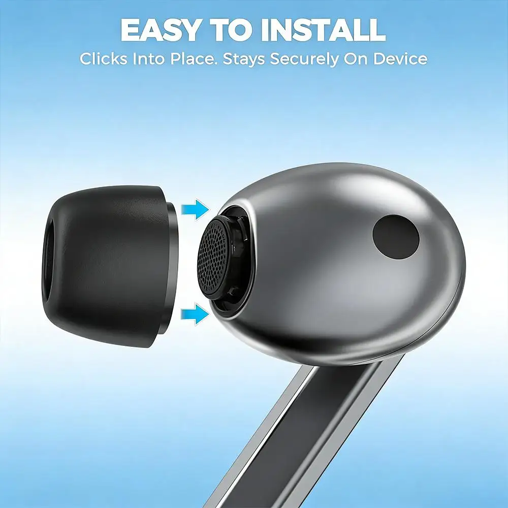 For Samsung Galaxy Buds4 Pro XDcase 3 Pairs Replacement Memory Foam Ear Tips Kit, S/M/L Size, Cleaning Brush Color Random