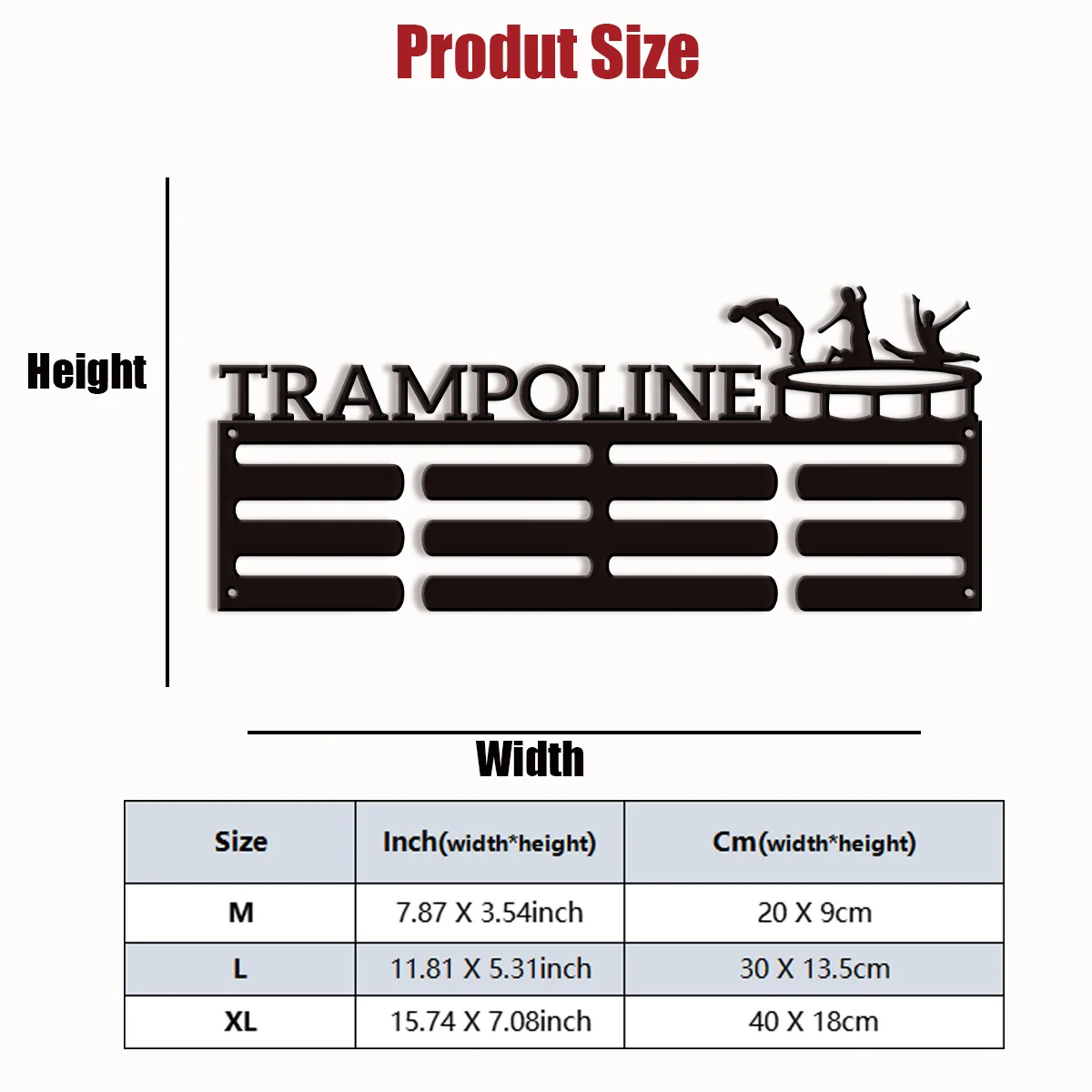 1 piece of fashionable personalized customization gymnast Wall mounted medal display, customized name, durable metal material,