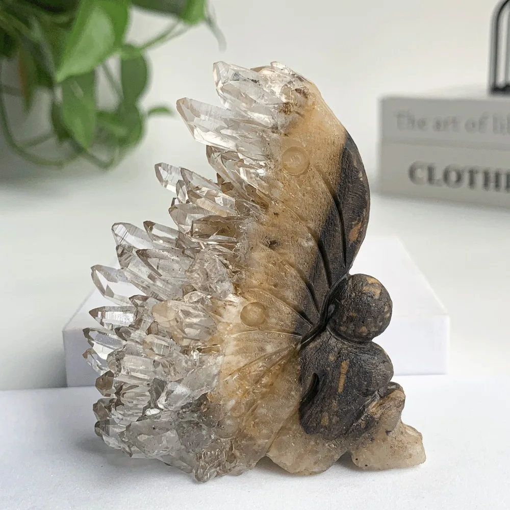 1pc of Natural Crystal Sculpture, a Crystal Fairy, for Home Decor (Variations in Color And Imperfections Are Typical!)
