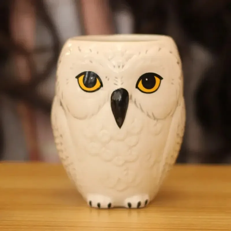 

Owl Ceramic Cup Funny Animal Water Cup Coffee Milk Juice Drinkware Magic School Admission Notice Messenger Childrens Gift