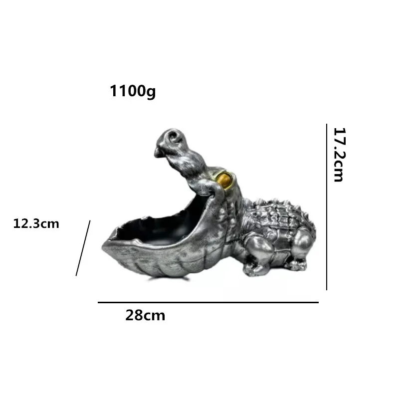 Home Decoration Crocodile Statue Sculpture Key Candy Storage Container Decoration Dining Table Decoration Accessories