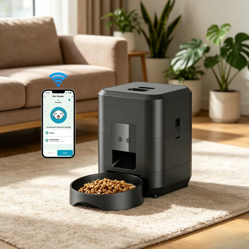 

Smart Automatic Pet Feeder, Timed Quantitative Cat & Dog Food Dispenser, Slow Food Machine with Dual Bowl