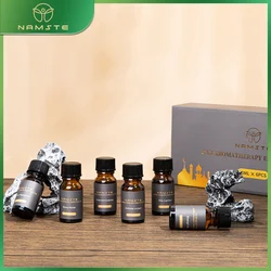 NAMSTE-ambientador de coche de 10ML, juego de regalo de aceite esencial de 6 piezas, Serie de perfumes, difusor de Aroma para coche, dispositivo de olor para el hogar