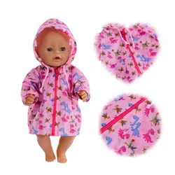 43 Cm Doll Raincoat 117 -18 Inch Doll Clothes Raincoat Doll Accessories Costume Girl Play Toy Waterproof Clothing Wear Kids Fest