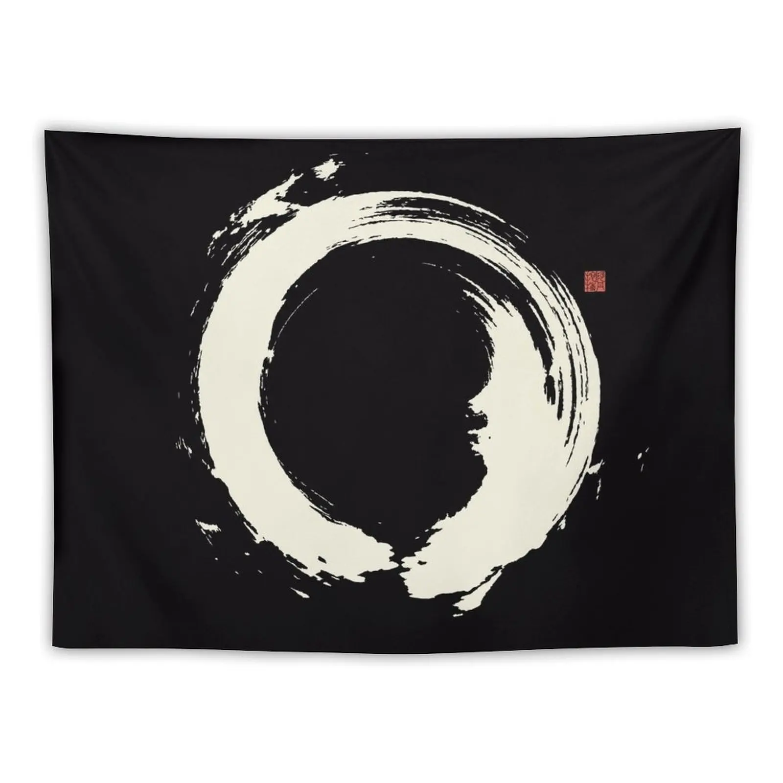 

Black Ensō / Japanese Zen Circle Tapestry Wallpapers Home Decor Home Decor Accessories Decorative Paintings Tapestry