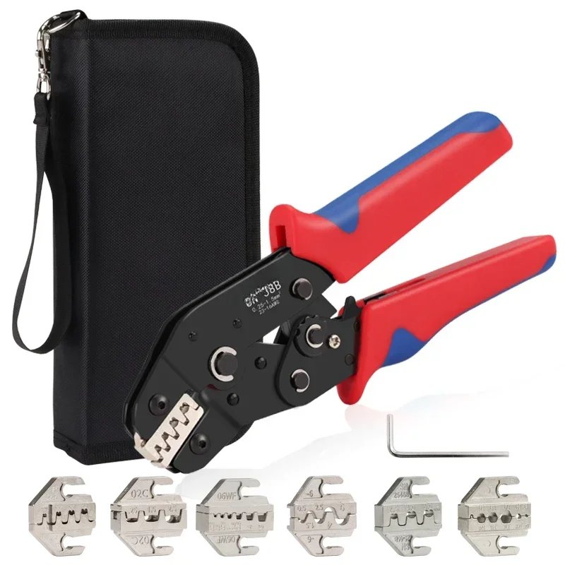 

Crimping Tools SN-58B Pliers Interchangeable Jaw for 2.54/2.8/4.8/6.3/ Non-Insulated/Ferrule Terminals Ratcheting