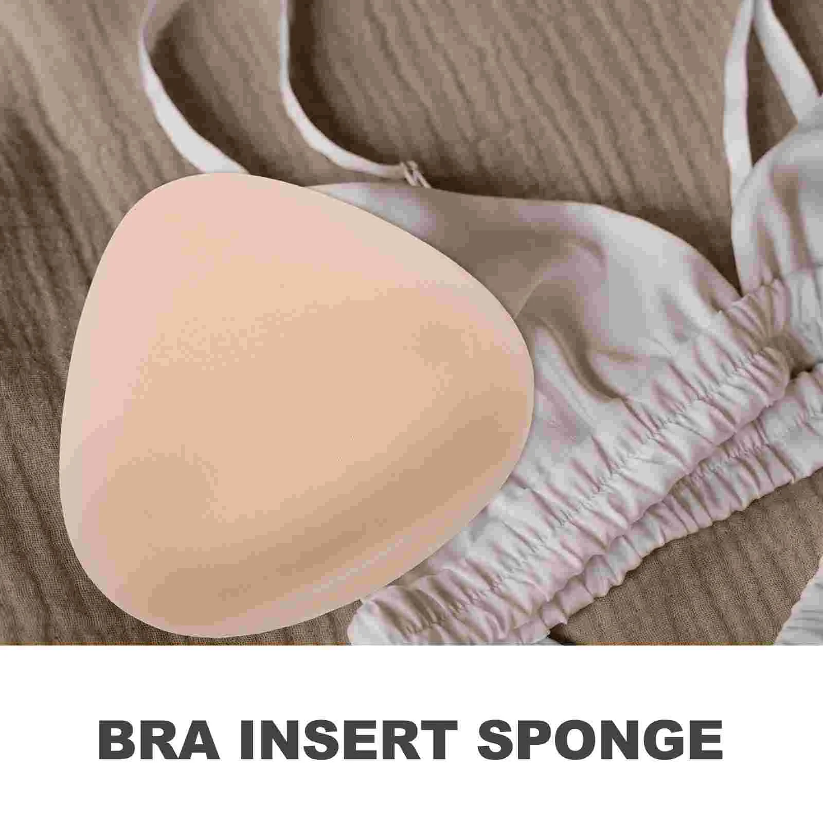 Inserções de esponja triangular para mulheres, bom acolchoamento de espuma esportiva feminino, prótese de mastectomia para mulheres, embalagens