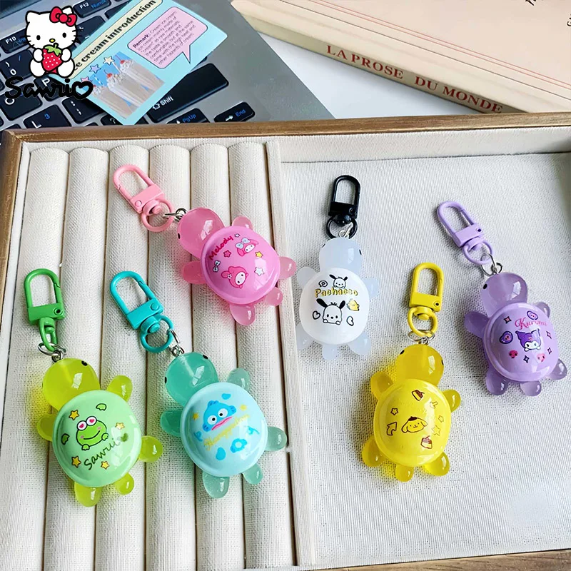 Sanrio llavero accesorios Kuromi llavero Cinnamoroll bolso colgante My Melody Hello Kitty Pochacco llavero de tortuga juguete de regalo para niños