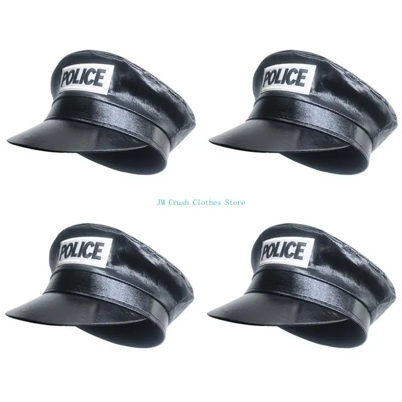 

K1ME for Police Officer Cap Yacht Captain Hat for Police Costume Accessories Newsboy