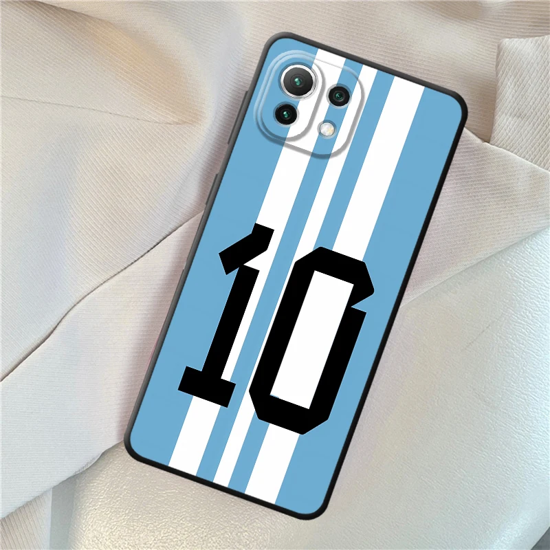 Крутой чехол с футбольным номером для Xiaomi Mi 15 10T 13Lite 12 Lite 11T Pro 14 Pro 11 Lite 12T 12x Soft Cover