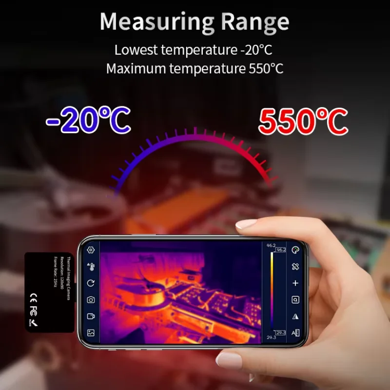 TOOLTOP T5 Mini 300*225 Super IR Thermal Imager 120*90 IR Sensor Photos & Videos Capture Android Smartphone Themal Camera
