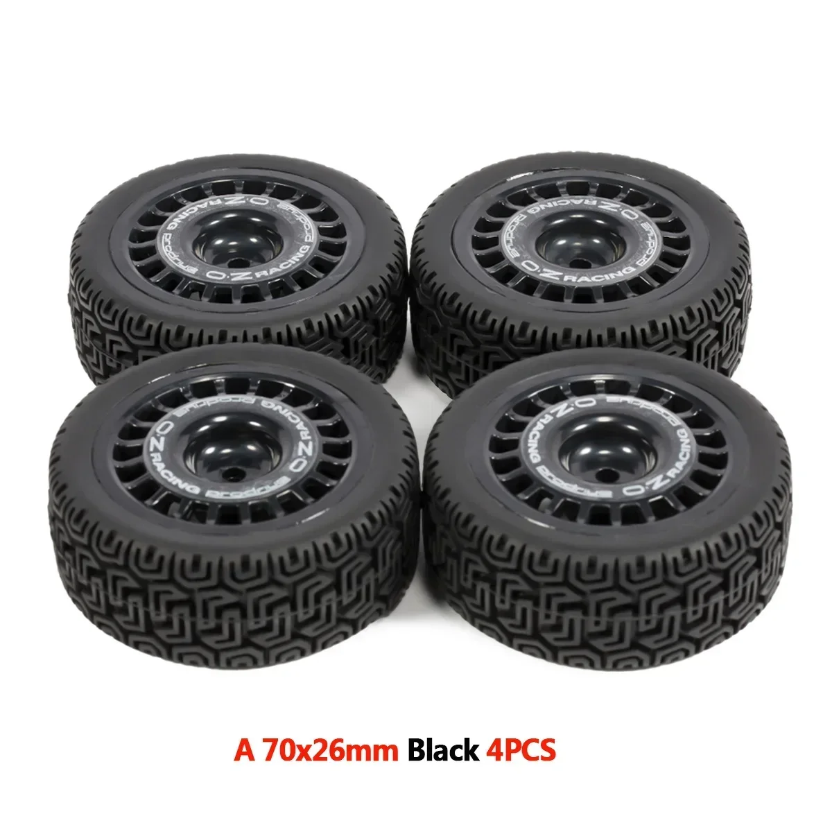 KINGCOO Autobanden en wielenset, 4 stuks, 65 mm, rubberen
