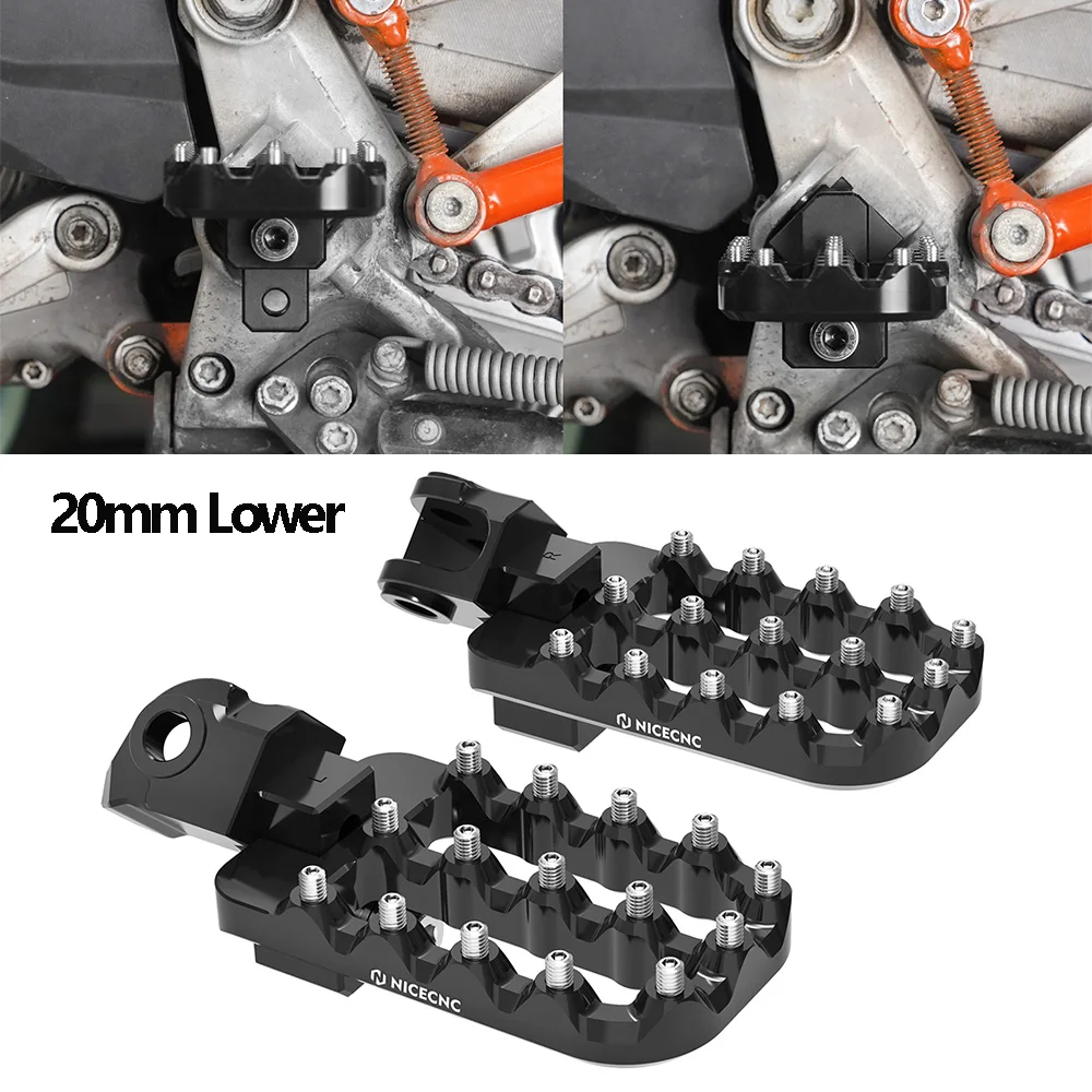 

For KTM 950 990 Adventure Supermoto 2002-2014 20mm Lower Footrest Foot Pegs For KTM 1050 1090 1190 1290 Adventure R S T 13-2020
