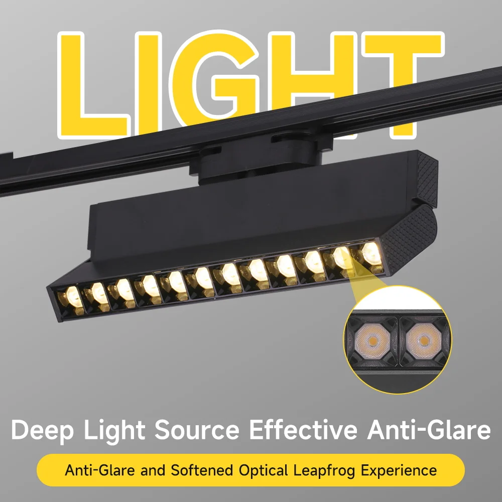 Foldable Spot Led Track Light AC85-265V Indoor Ceiling Light Rail for Living Room Bedroom Kitchen Spotlight Ceiling Track Lamp