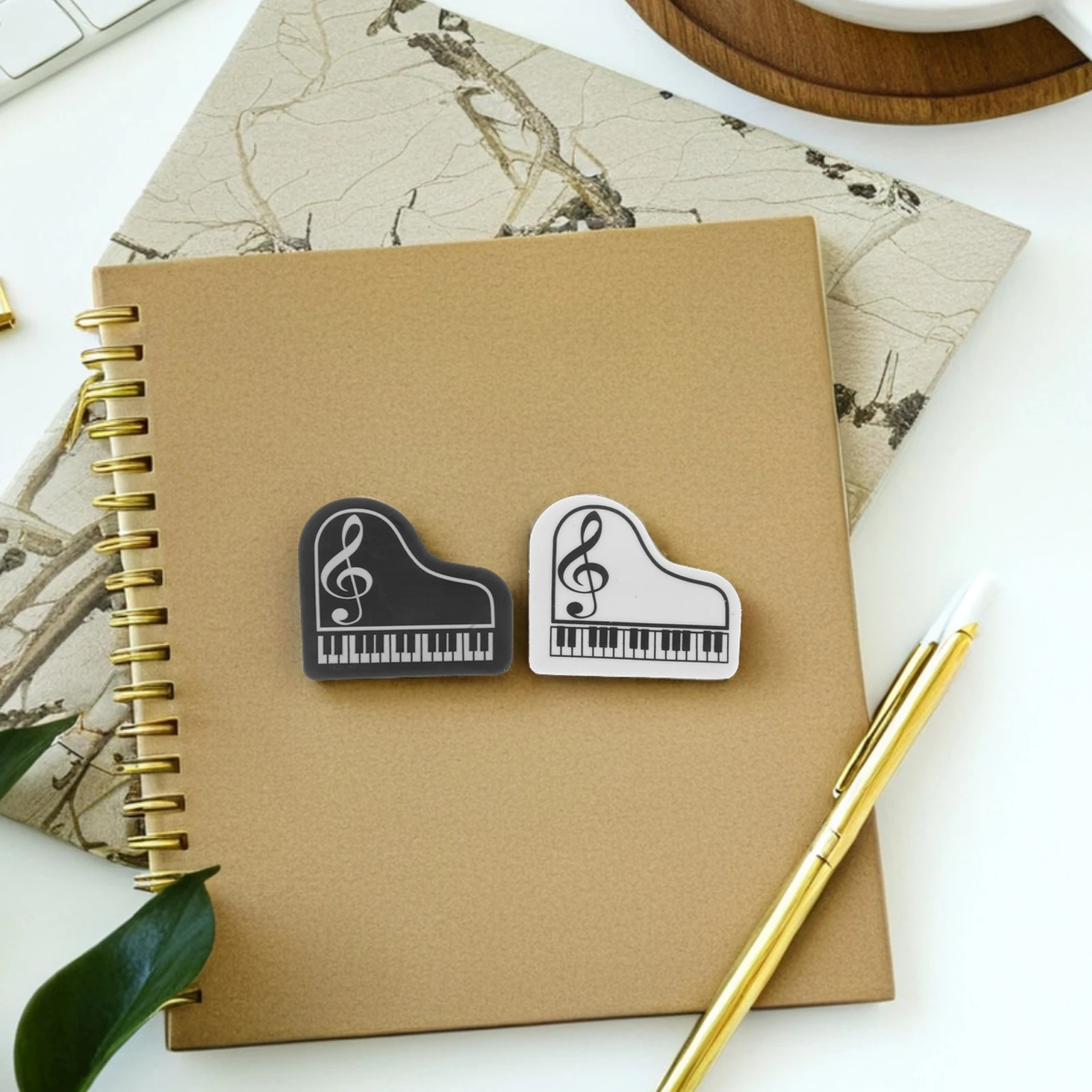 

20 pcs Piano Shaped Erasers Cute Small Stationery Supplies Gifts for Students School Rewards Lightweight Portable Class