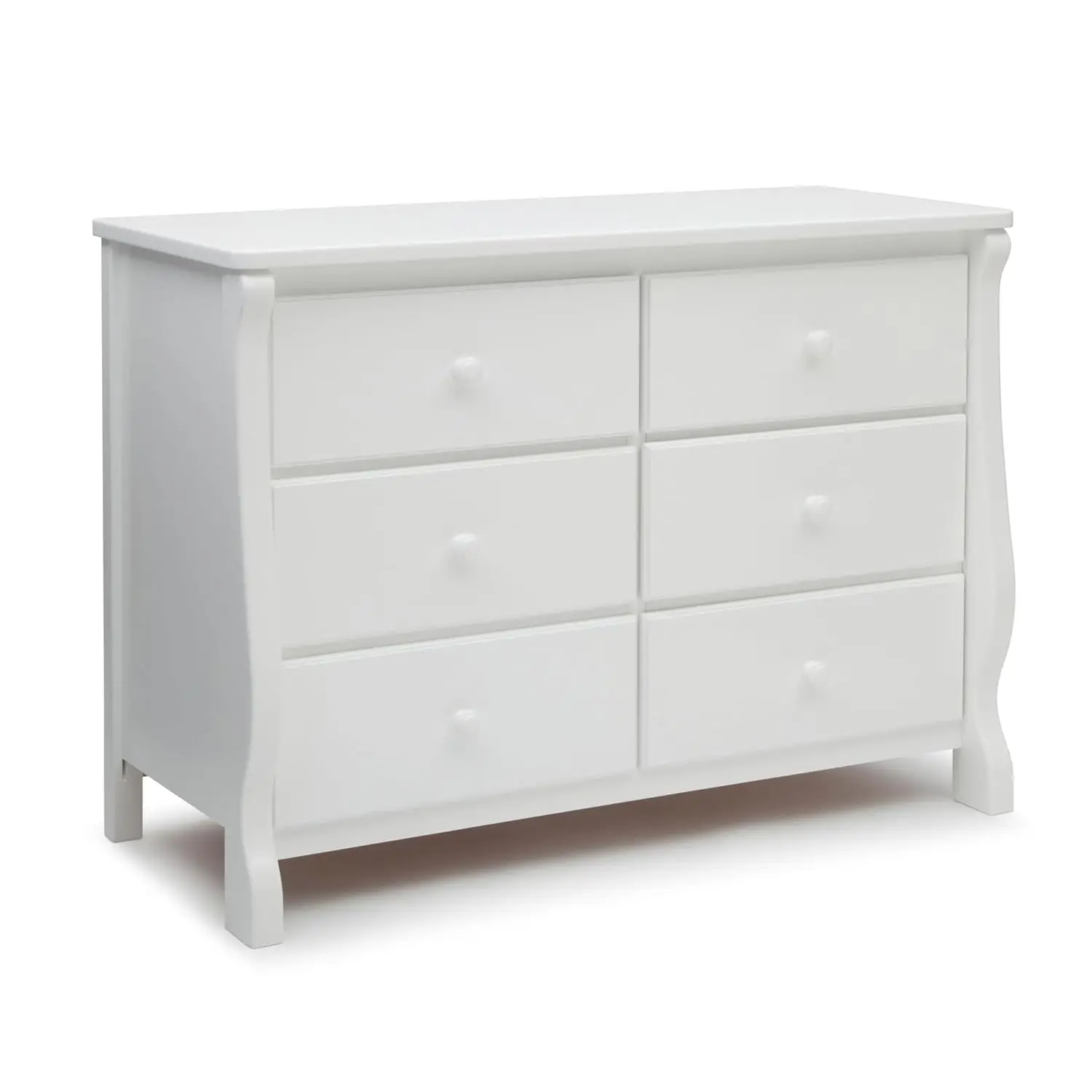 

Delta Children Universal 6 Drawer Dresser with Interlocking Drawers - Greenguard Gold Certified, White