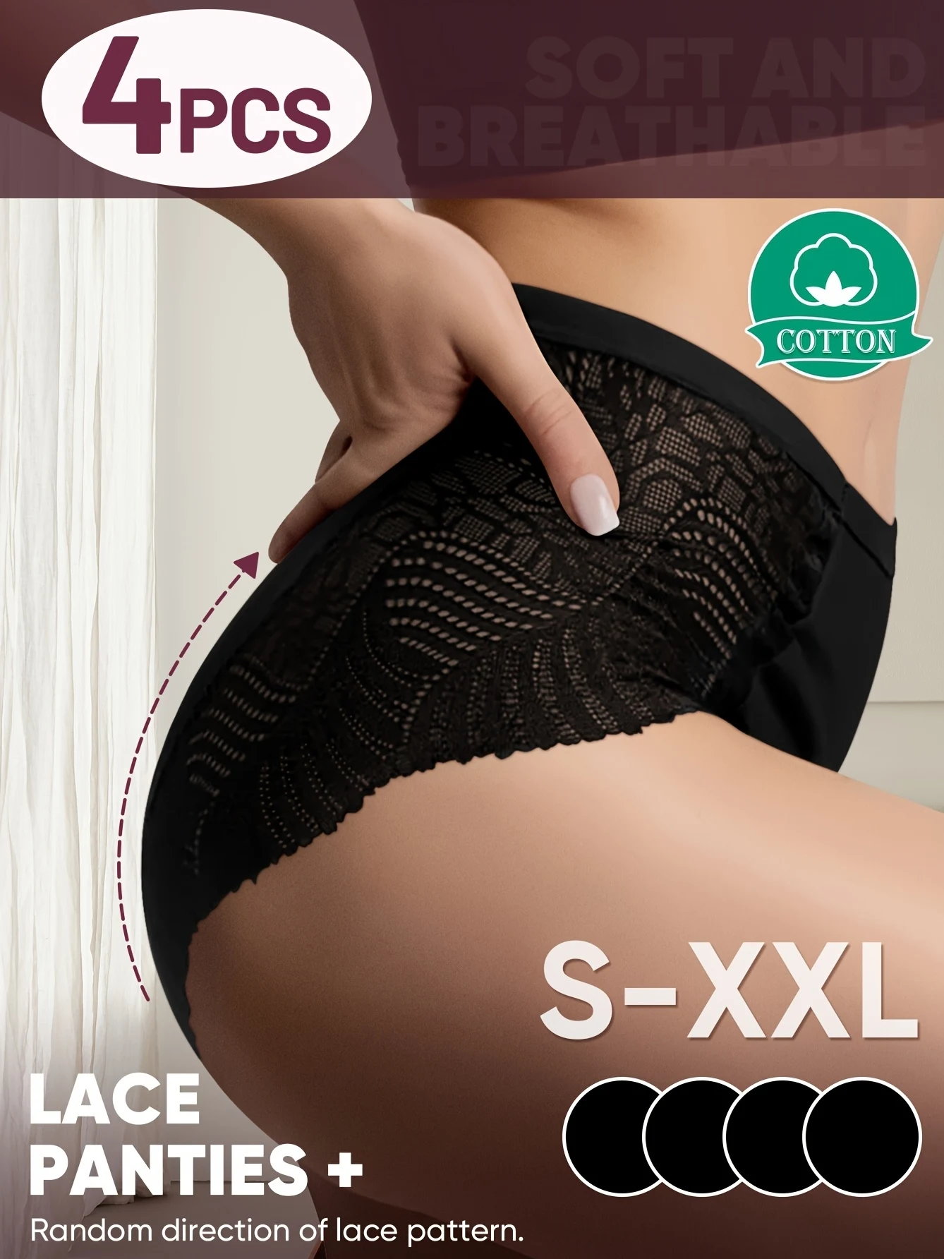 pacote-com-4-calcinhas-femininas-de-cintura-alta-com-controle-de-barriga-sem-costura-sexy-tanga-pretas