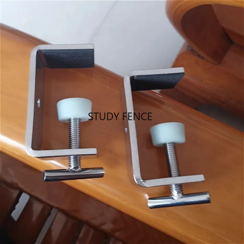 304 Stainless Steel U-shaped Fixture C-type Clamp Square Clamp for Steel Pipe Hand Twisted Clamp Household Hardware Accessories