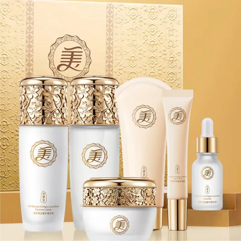 set-de-seis-piezas-de-esencia-de-cuidado-facial-de-lujo-con-cordyceps-y-ginkgo-contiene-niacinamida-extracto-de-fruta-de-ginkgo-y-otros-ingredientes-con-una-textura-delicada