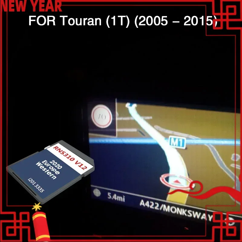 

RNS 310 V12 West Europe for Touran (1T) from 2005 to 2015 Car Accessories Map SD Memory Card Suit Hungary Vatican City Spain