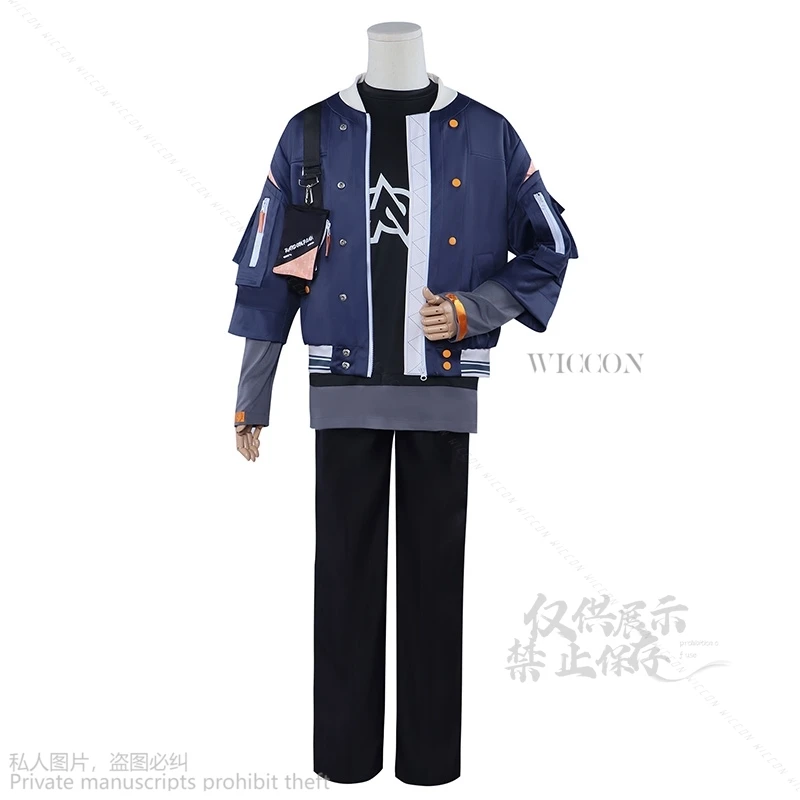 ZENLESS ZERO ZZZ-Costume de Cosplay pour Homme, Tenue Uniforme, Perruques Courtes Sages, Manteau de ix, Pantalon de Barrage, Jeu de Rôle d'Halloween