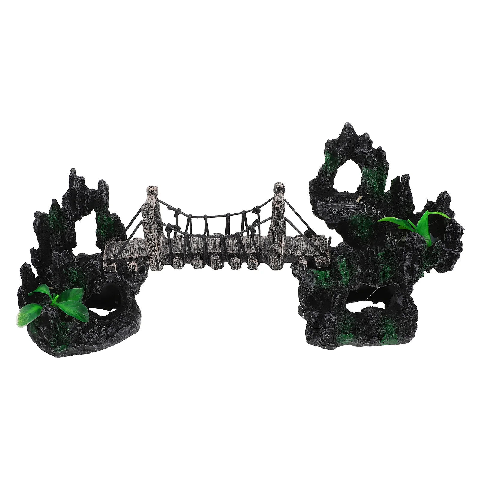 خزان الأسماك جسر تعليق الراتنج ديكور الزينة الإبداعية حوض السمك الديكور الجنينة الراتنج الحرفية جسر تحت الماء