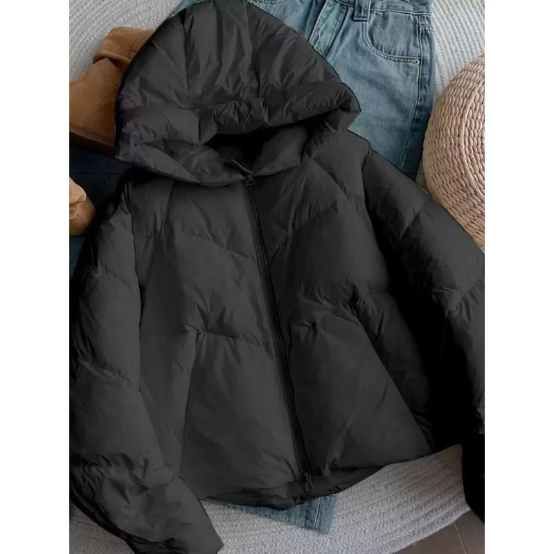 Women Winter New Outerwear Loose Oceans Colorful Trendy Sweet Zipper Casual Leisure Fashion Loose Korean Simple Short Section