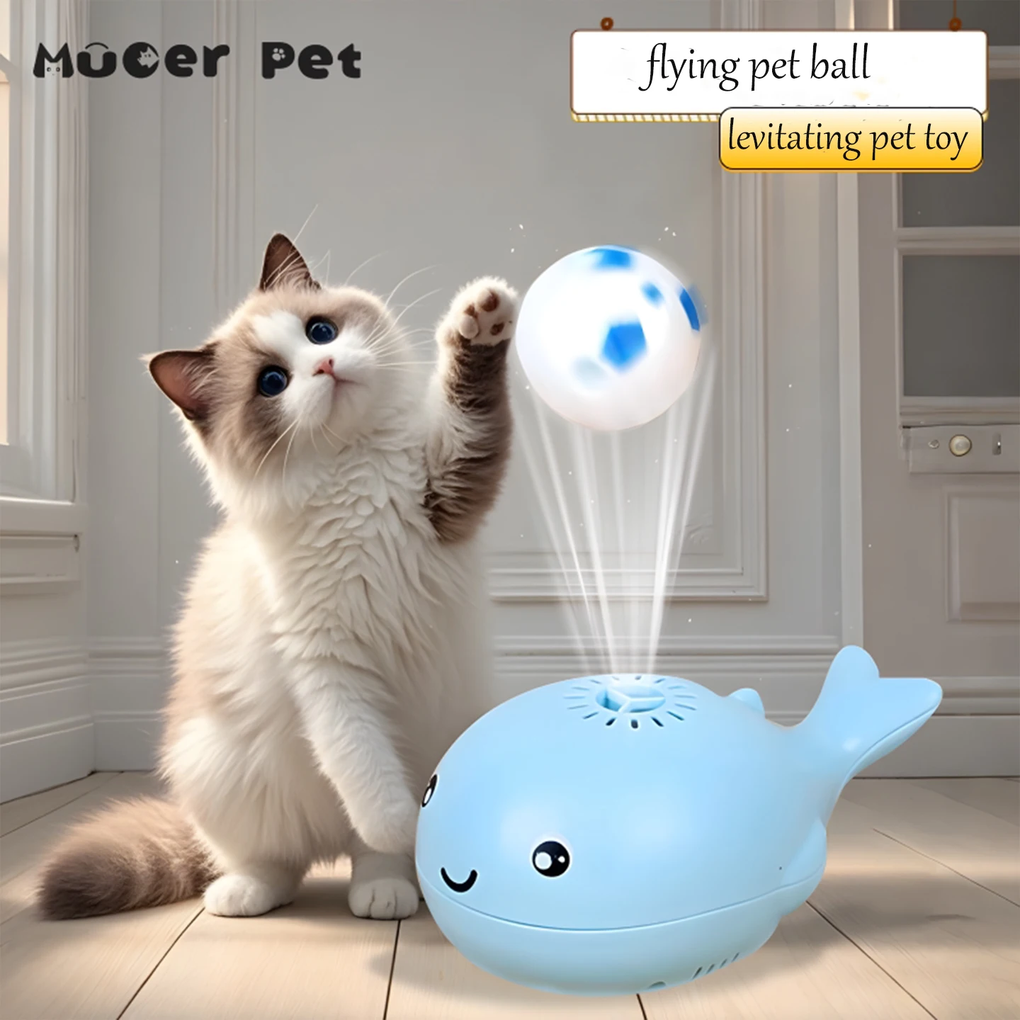 Brinquedo para Gato em Forma de Baleia Elétrica Flutuante |   Brinquedo Interativo para Animais de Estimação que Alivia o Tédio e Promove a Felicidade |   Consumo de Energia Intelectual e Física