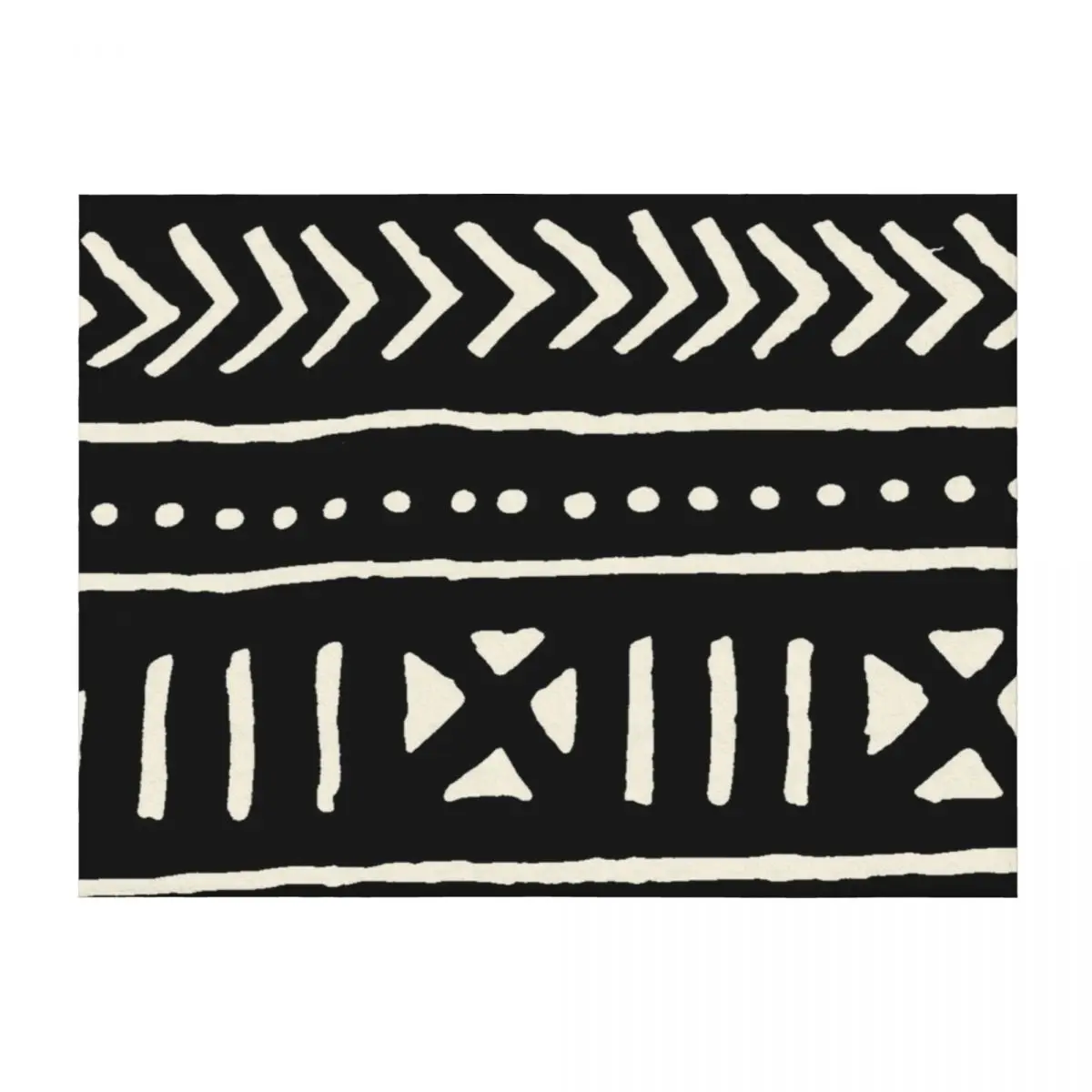 

african mud cloth black and white Throw Blanket christmas decoration funny gift Blankets For Sofas Flannel Blankets