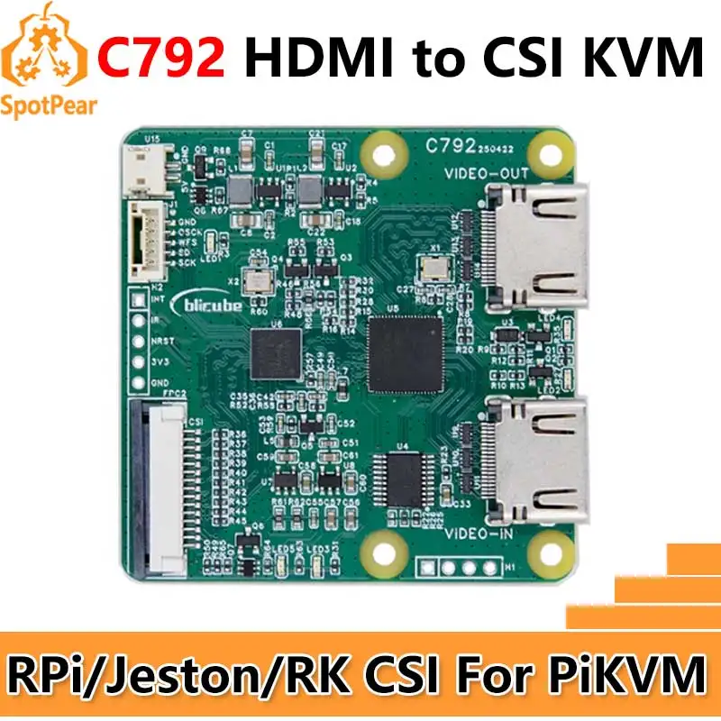 

Raspberry Pi C792 Double HDMI to CSI-2 loop-out blikvm For pikvm Pi5 Jeston