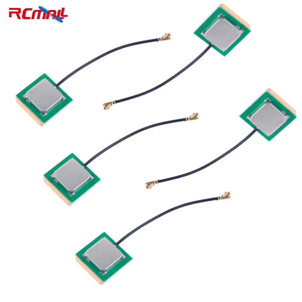 RCmall 5PCS Passive GPS Antenna IPX uFL Extention Cable Navigation Wire 2dBi Gain 15x15x6mm